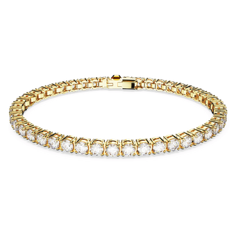 swarovski matrix tennis bracelet round cut white gold tone plated