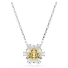 swarovski idyllia pendant flower yellow rhodium plated