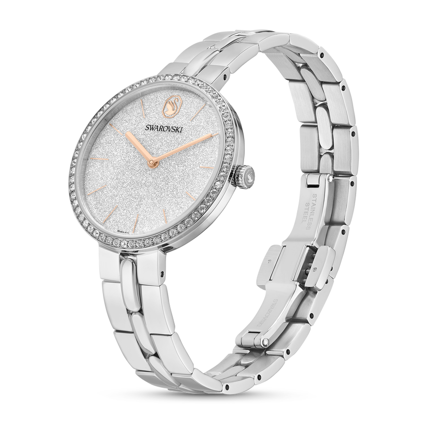 swarovski cosmopolitan watch  swiss made  metal bracelet  silver tone  stainless steel