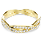 swarovski infinity ring  pav   white  18k gold finish