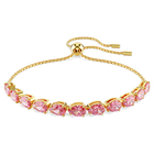 swarovski matrix bracelet pear cut pink gold tone plated