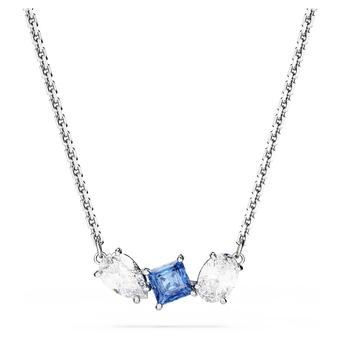 swarovski mesmera pendant mixed cuts blue rhodium plated