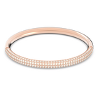 swarovski stone mini bangle white rose gold plated