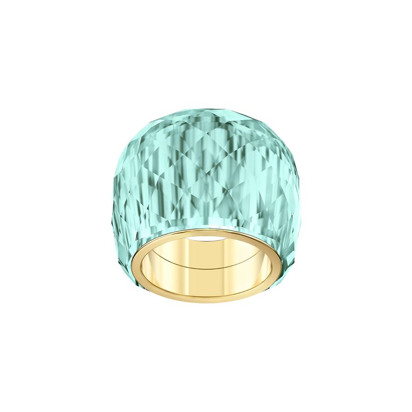 Nirvana Ring, Aqua, Gold-tone PVD