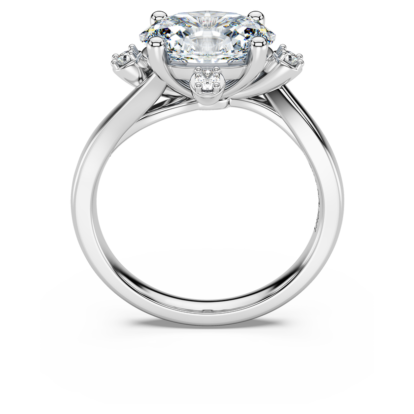 swarovski galaxy ring  lab grown diamonds 2 1 ct tw  mixed shapes  18k white gold