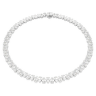 swarovski matrix necklace pear cut white rhodium plated