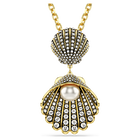 swarovski idyllia necklace mixed cuts shell white gold tone plated