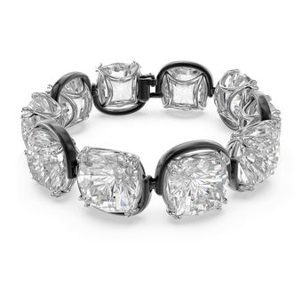 Harmonia bracelet, Cushion cut crystals, White, Mixed metal finish swarovski harmonia bracelet cushion cut crystals white mixed metal finish