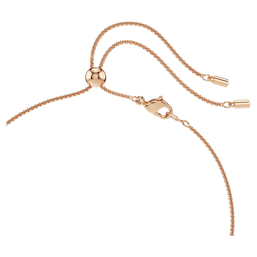 swarovski constella pendant  crystal pearl  round cut  white  rose gold tone plated