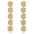 swarovski harmonia drop earrings cushion cut gold tone gold tone plated