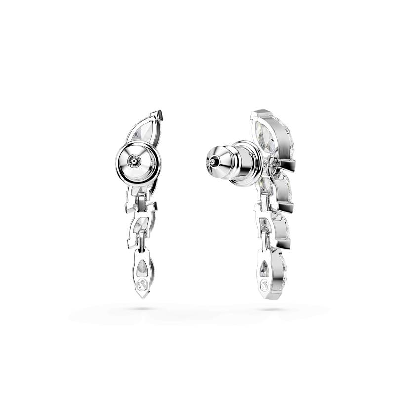 swarovski mesmera earrings  marquise cut  white  rhodium plated