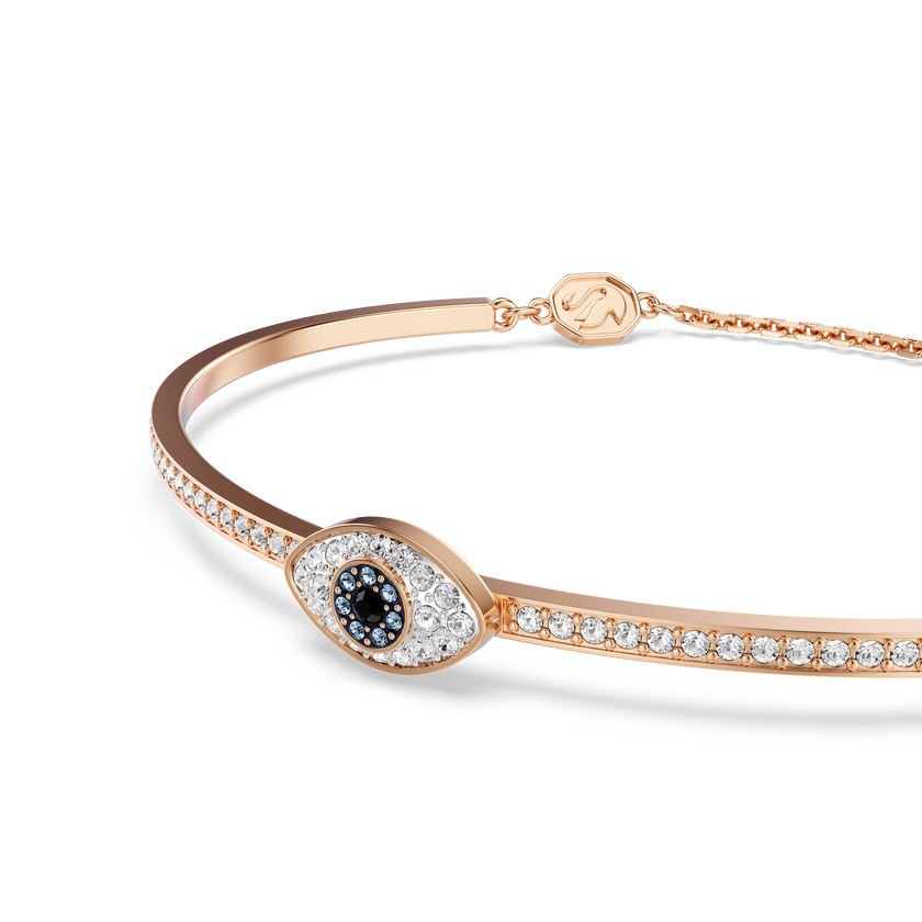 swarovski symbolica bangle  eye  multicolored  rose gold tone plated