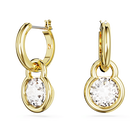 swarovski imber drop earrings round cut white gold tone plated