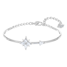 Swarovski Symbolic Bangle, White, Rhodium plated