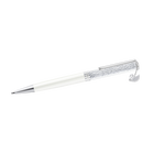 Crystalline Swan Charm Ballpoint Pen, White