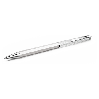 swarovski crystalline ballpoint pen  white lacquered  chrome plated