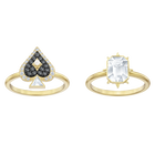 Tarot Magic Ring set, Multi-colored, Gold-tone plated