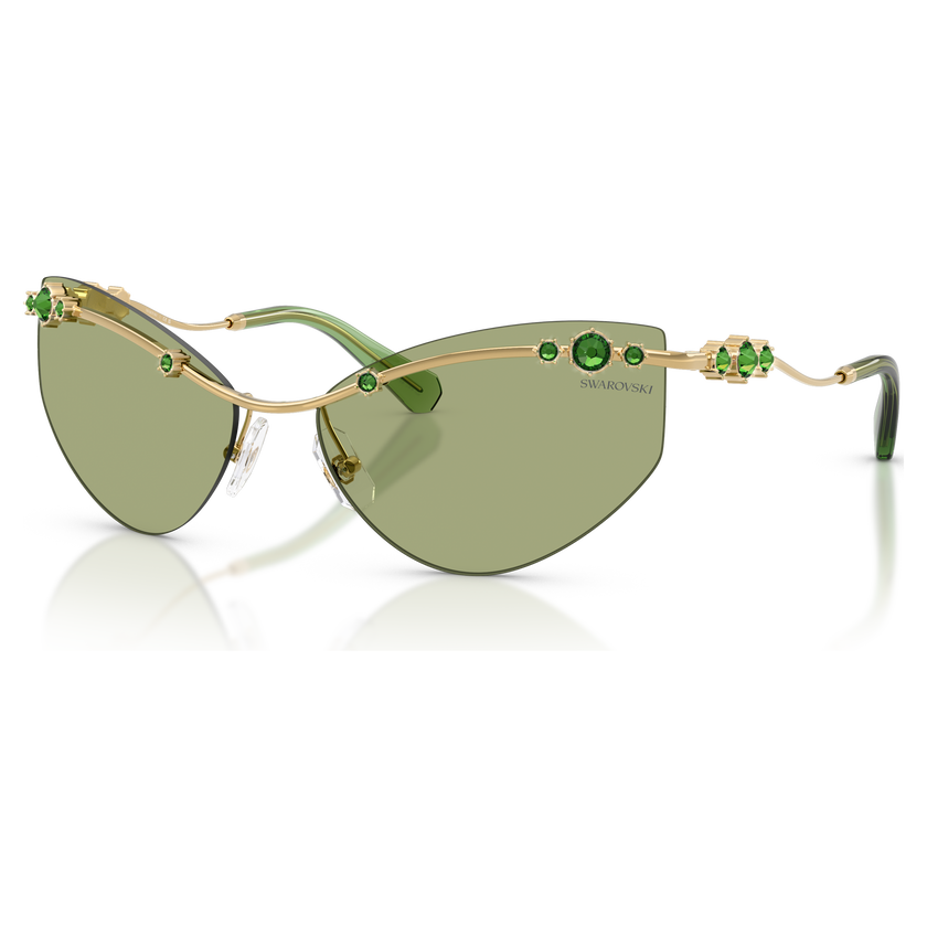 swarovski sunglasses  cat eye shape  sk7039  gold tone