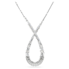 swarovski hyperbola pendant mixed cuts infinity white rhodium plated