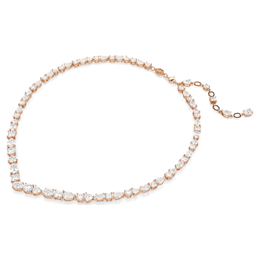 swarovski mesmera necklace  mixed cuts  white  rose gold tone plated