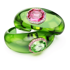 swarovski dulcis set octagon cut pav multicolored gold tone plated