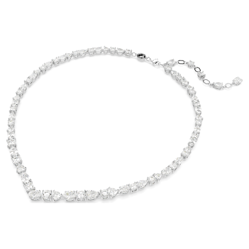 swarovski mesmera necklace  mixed cuts  white  rhodium plated