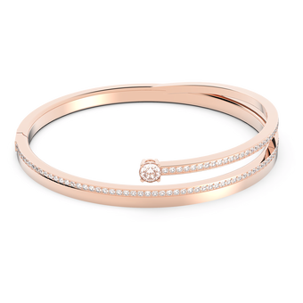 swarovski fresh bangle white rose gold plataed