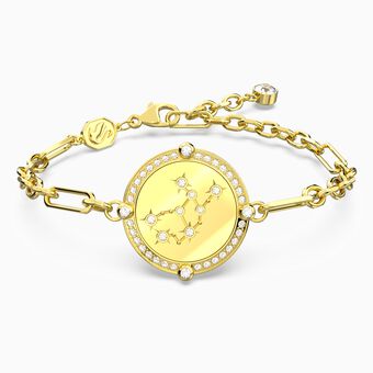 Zodiac bracelet, Virgo, Gold tone, Gold-tone plated