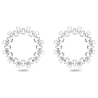 swarovski millenia earrings circle white rhodium plated