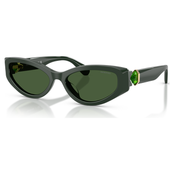 swarovski sunglasses  cat eye shape  sk6045  green