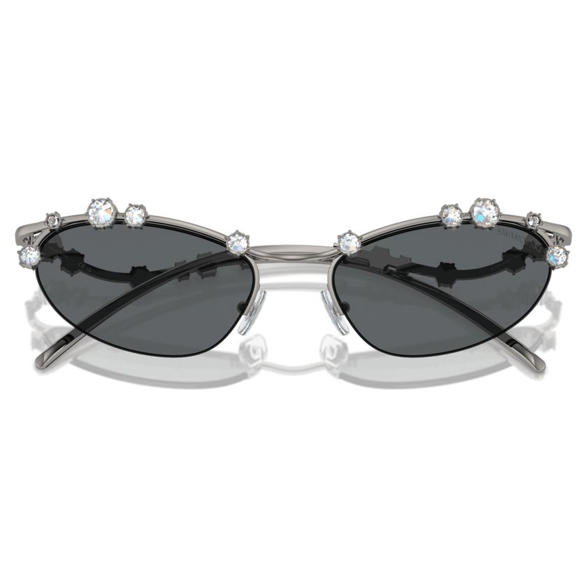 swarovski sunglasses  cat eye shape  sku001  silver tone