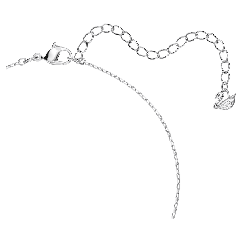 swarovski dancing swan necklace  swan  blue  rhodium plated