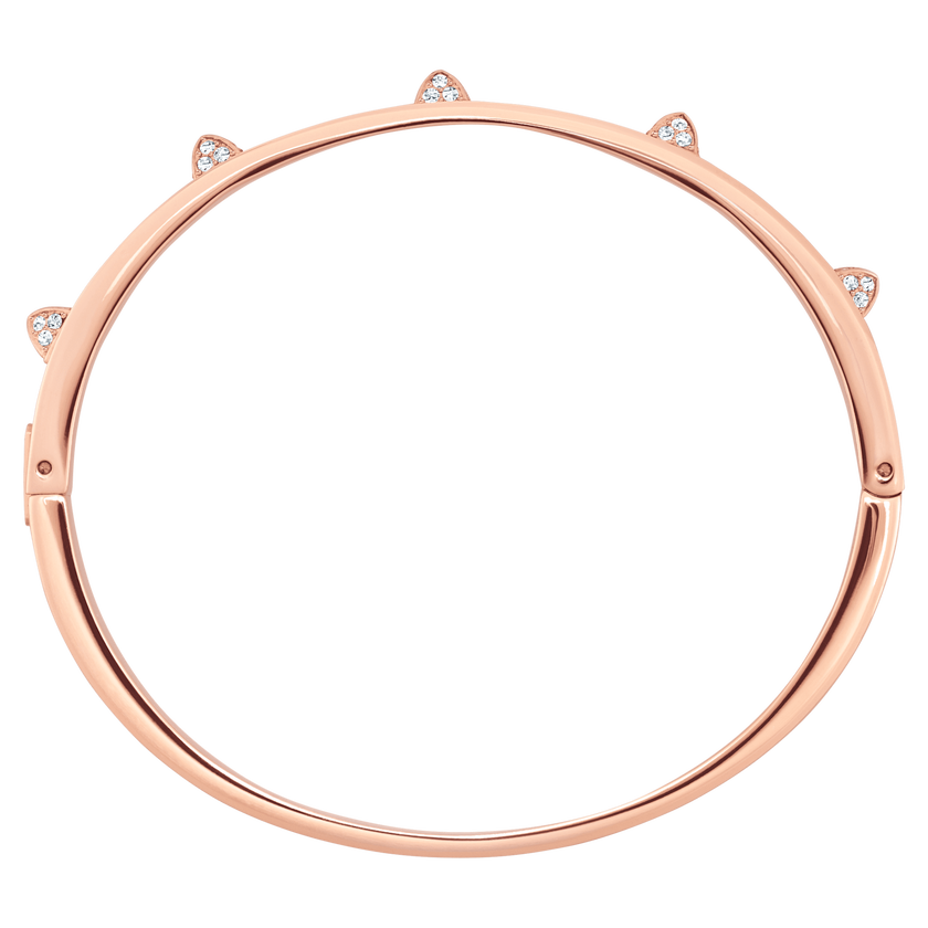 swarovski dextera bangle  white  rose gold tone finish