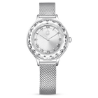 swarovski octea nova watch swiss made metal bracelet silver tone stainless steel
