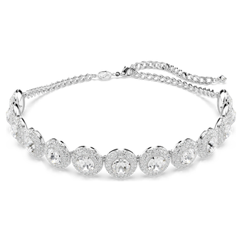 swarovski una angelic choker  white  rhodium plated