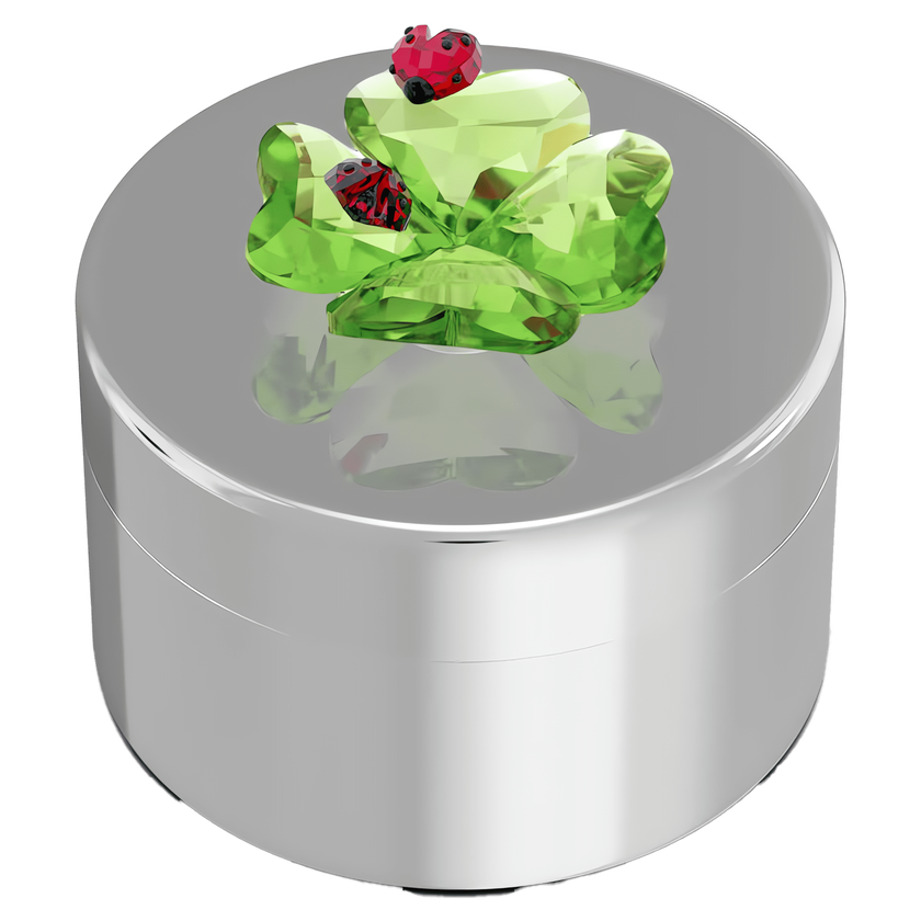 swarovski idyllia clover and ladybug decorative box