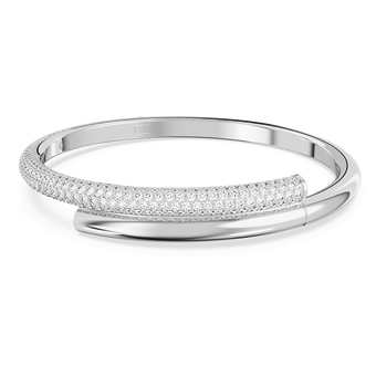 swarovski dextera bangle  white  rhodium plated