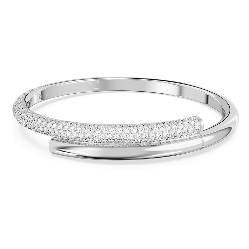 swarovski dextera bangle  white  rhodium plated
