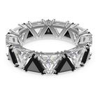 swarovski matrix cocktail ring  triangle cut  black  rhodium plated