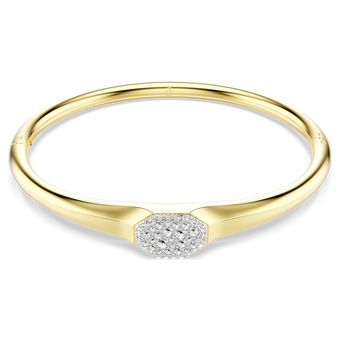 swarovski dextera bangle round cut white gold tone plated