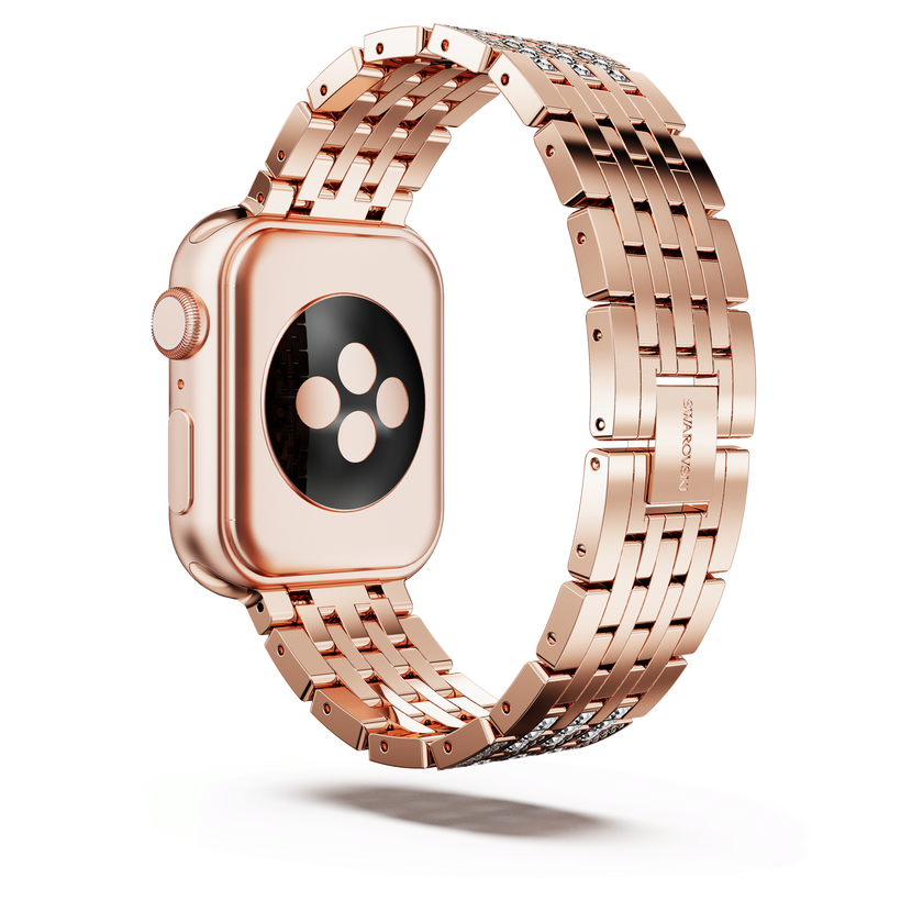 swarovski princess strap  for apple watch  40mm   41mm  rose gold tone  rose gold tone finish