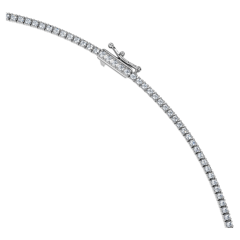swarovski eternity tennis necklace  laboratory grown diamonds 3 ct tw  18k white gold