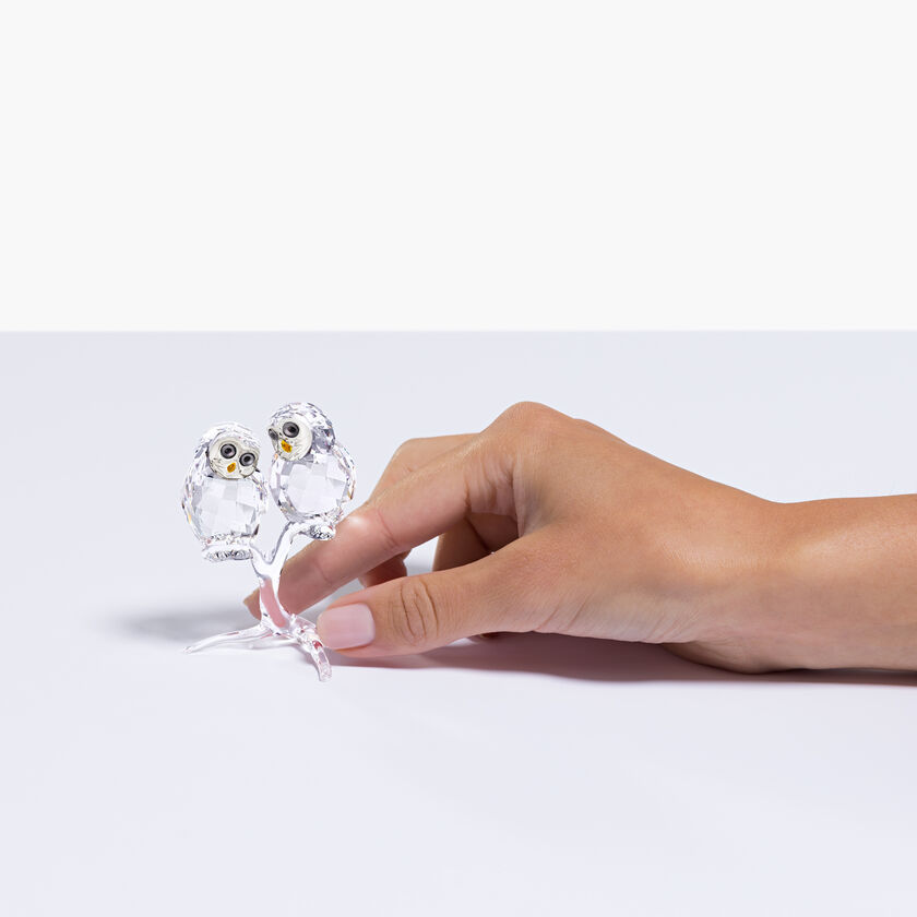 swarovski feathered beauties owl couple