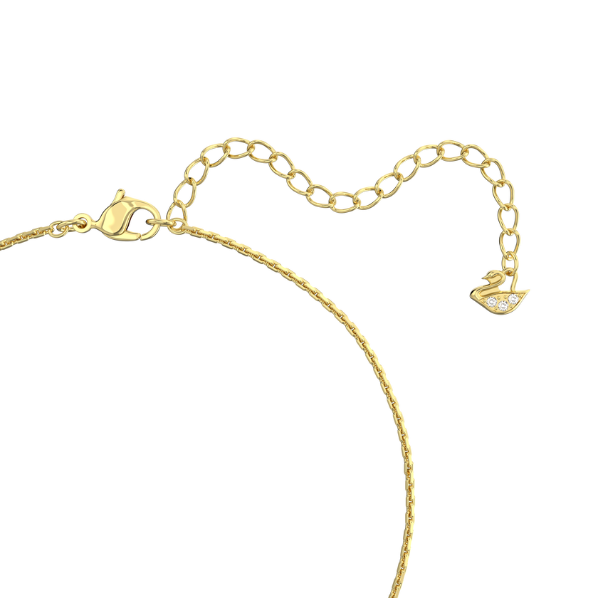 swarovski further necklace  intertwined circles  white  gold tone plated