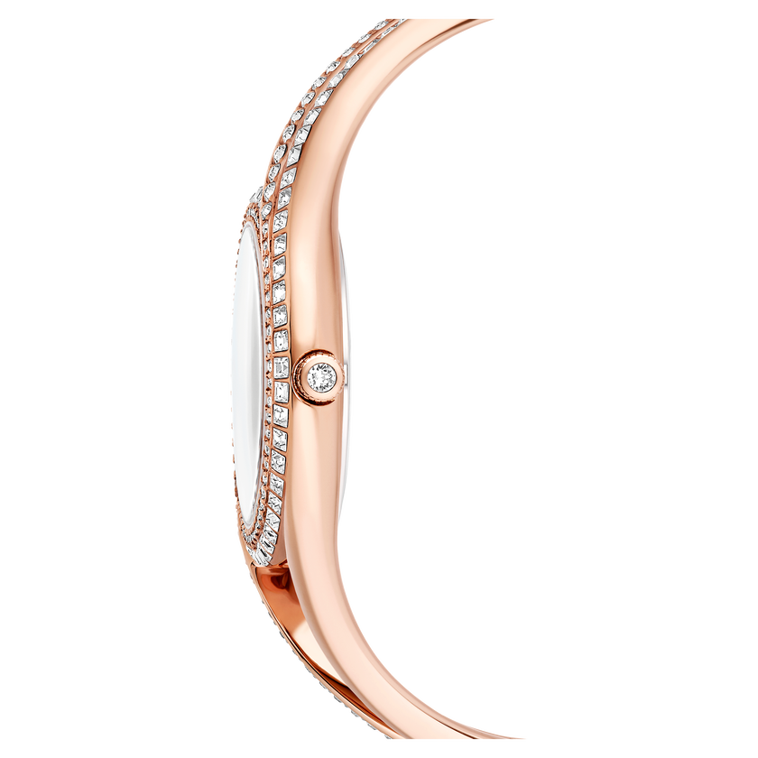 swarovski hyperbola bangle watch  swiss made  metal bracelet  rose gold tone  rose gold tone finish