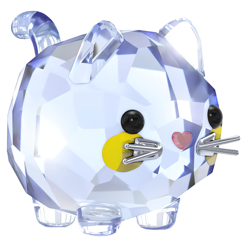 swarovski chubby cats blue cat