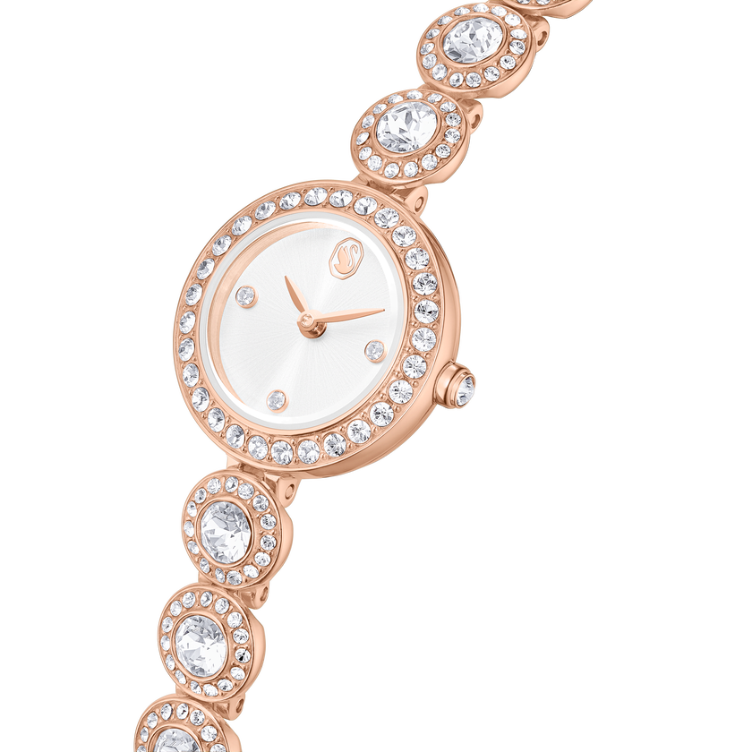 swarovski una angelic watch  crystal bracelet  rose gold tone  rose gold tone finish