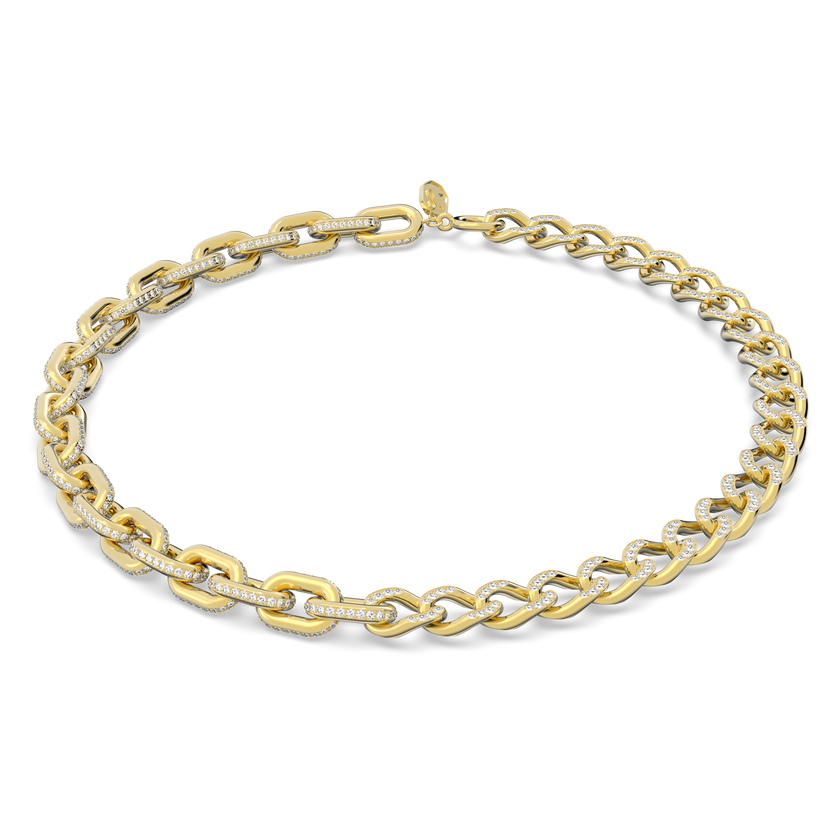 swarovski dextera necklace   small  pav  crystal  gold tone plated