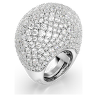 swarovski sublima cocktail ring large white rhodium plated