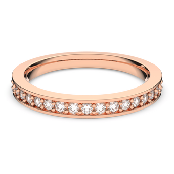 swarovski matrix ring white rose gold tone plated